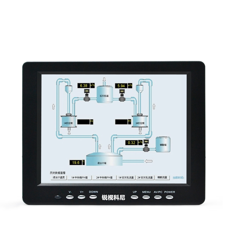 高清8寸视频显微镜工业显示屏幕HDMI/BNC/VGA 机器视觉成像显示器