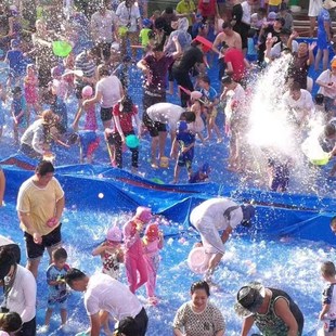 幼儿园活动防水布玩水雨布水上乐园水池布防雨布加厚防滑篷布遮阳