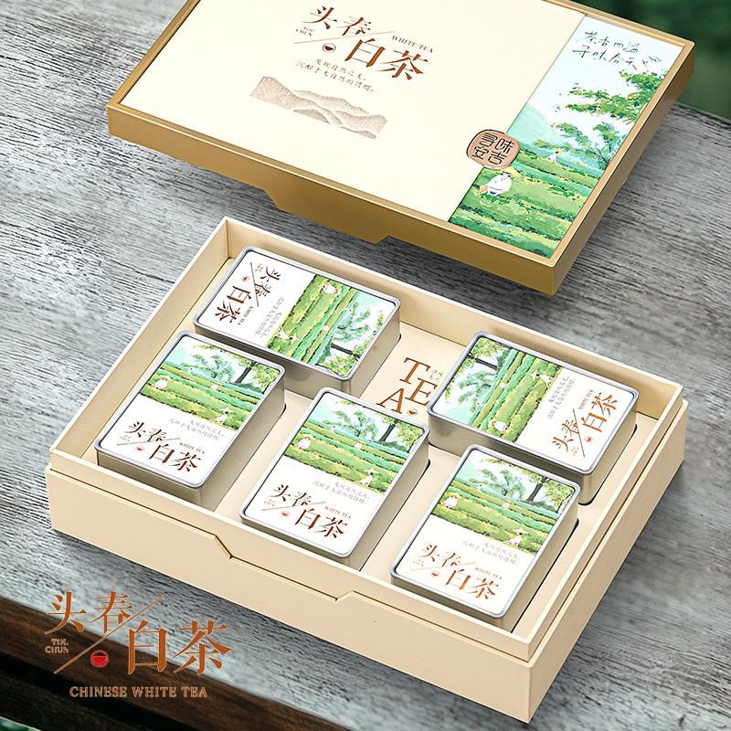 白茶散茶半斤装茶叶包装盒空礼盒白茶通用泡袋礼空盒