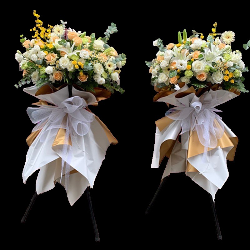 武汉开业花篮同城鲜花速递开张乔迁应援演唱会气球大麦三角架配送