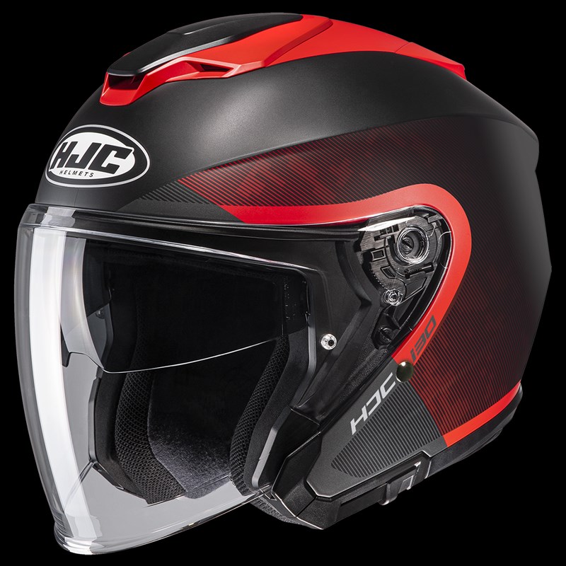 hjc双镜片四分之三半盔摩托车机车巡航头盔四季男女复古安全帽I30