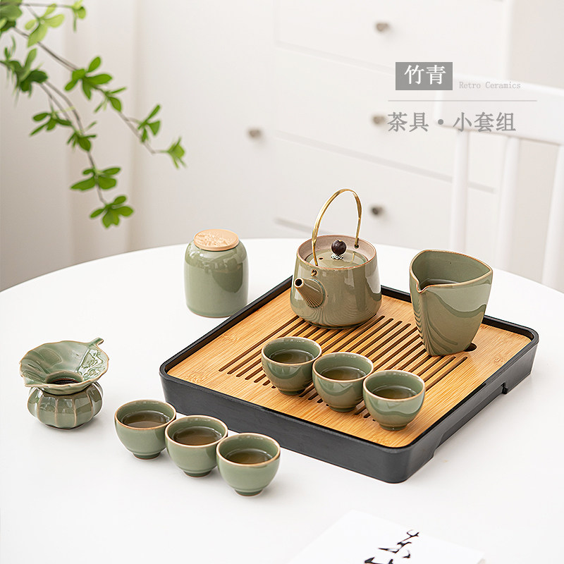 功夫茶具装办公室客厅复古风茶具小茶壶茶杯整