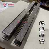 新款 大门拉手黑金 木门酒店把手定制刻字 玻璃门把手 现代中式