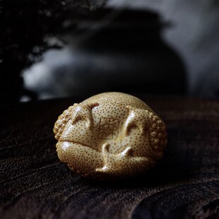 已售 定制 呆萌多宝小金蟾 杨森作品 纯手工雕刻 竹根雕 手把件