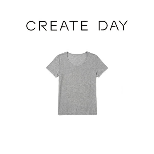 【CREATE DAY】莱赛尔宽松短袖T恤女夏季透气百搭休闲上衣
