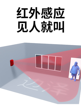 电子狗红外线报警器家用家庭无线感应防盗小偷门窗安防器材系统
