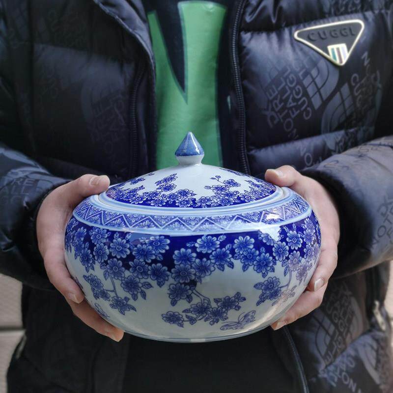 超市陈列专用腌菜坛景德镇陶瓷储物罐容器带盖泡菜冠酱菜缸咸菜罐