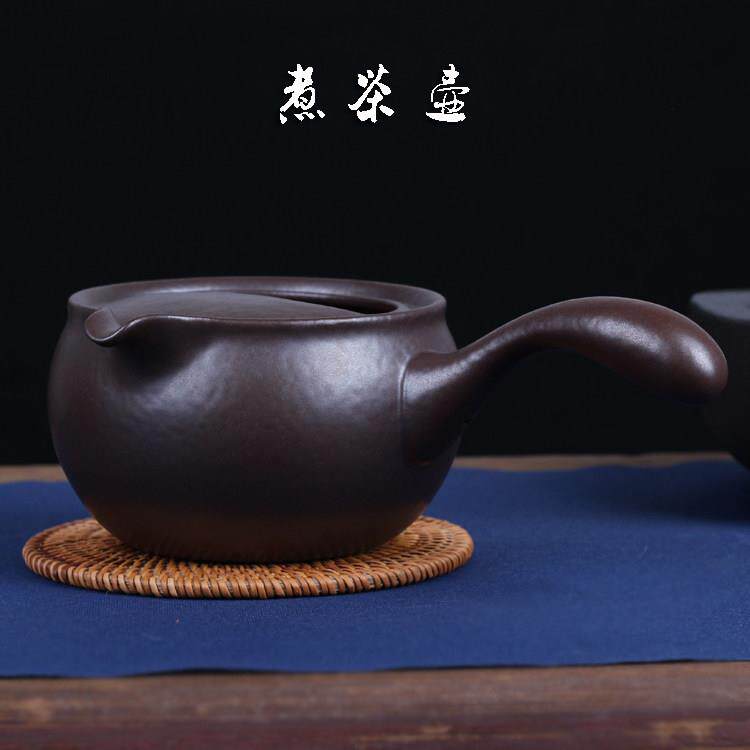 侧把陶壶陶瓷煮茶壶黑茶煮茶器烤茶壶养生壶家用电陶炉烧茶壶炭炉