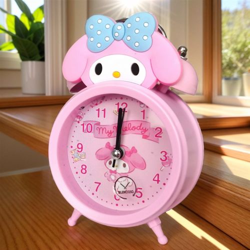 新静音可爱定时宿舍女孩闹钟学生无声夜光桌面小学生卡通儿童新款