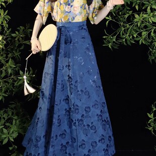 【莫奈花园】画堂春汉服新款唐制高腰修身半身裙显瘦气质十破裙