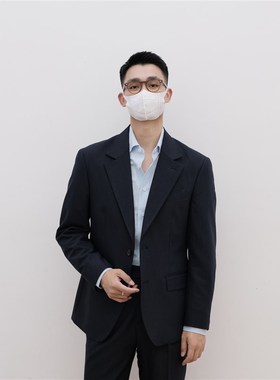 何青菜/255564 春季新品商务休闲通勤简约男士平驳领西装外套单西