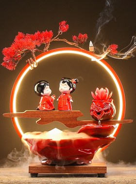 创意结婚礼物送新人闺蜜朋友婚房间喜庆J台灯装饰摆件桌面高档礼