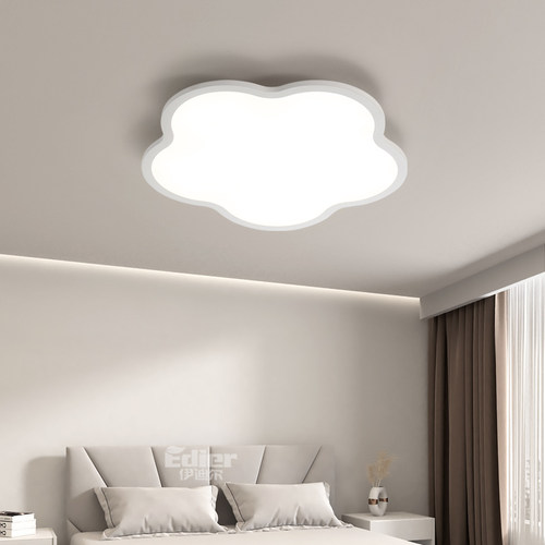 卧室灯简约现代个性温馨花朵主卧吸顶灯超薄新款led护眼儿童房灯