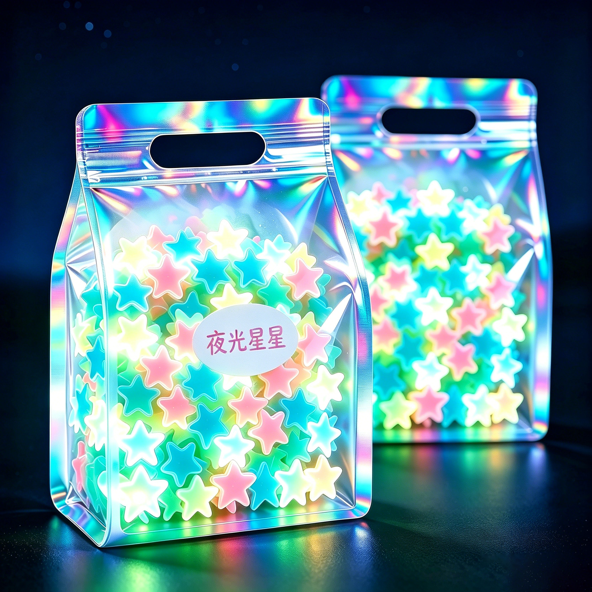 夜光立体墙贴荧光星星贴装饰