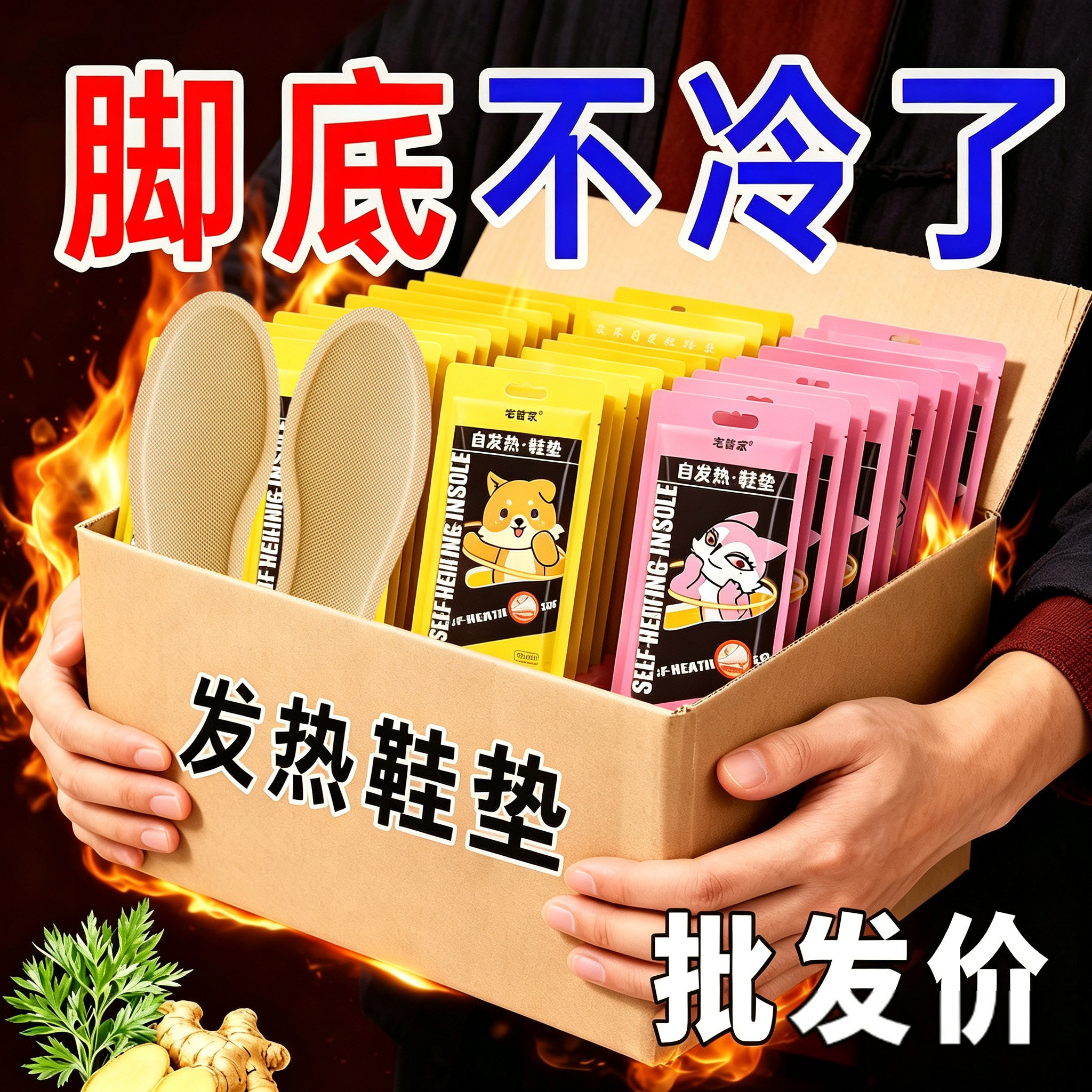 发热鞋垫可行走鞋垫女男暖宝宝帖暖脚宝贴加热鞋垫保暖足贴冬季