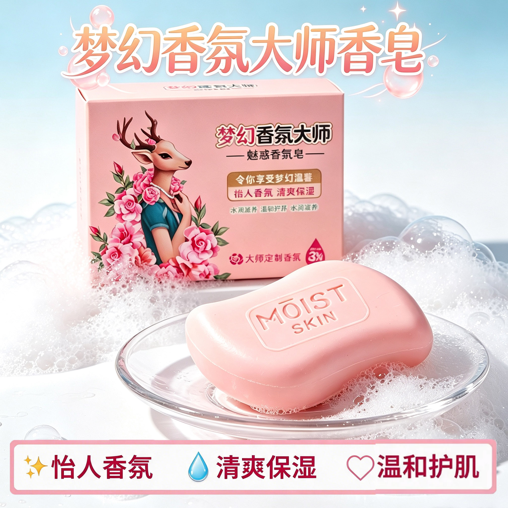 梦幻香氛大师魅惑香氛皂持久留香沐浴香皂温和洁净水润保湿洗澡皂