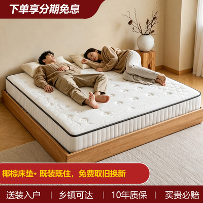 椰棕乳胶护腰护脊加厚硬床垫