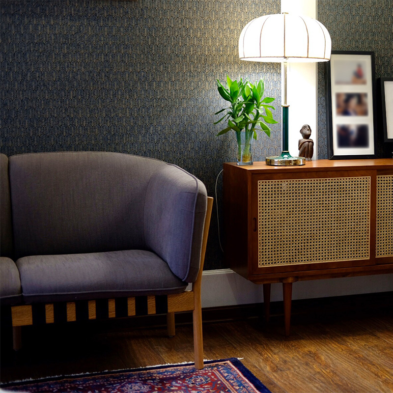 现货纯纸墙纸复古轻奢壁纸 羽毛兰特庄园卧室客厅电视背景墙纸