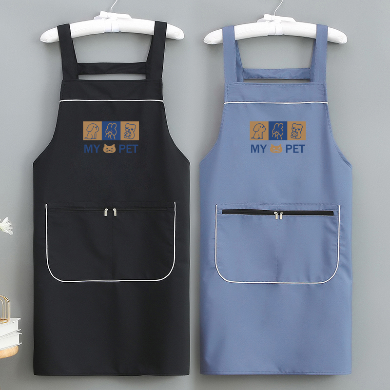 围裙定制logoj印字女家用厨房2022新款做饭工作服女餐饮专用男上