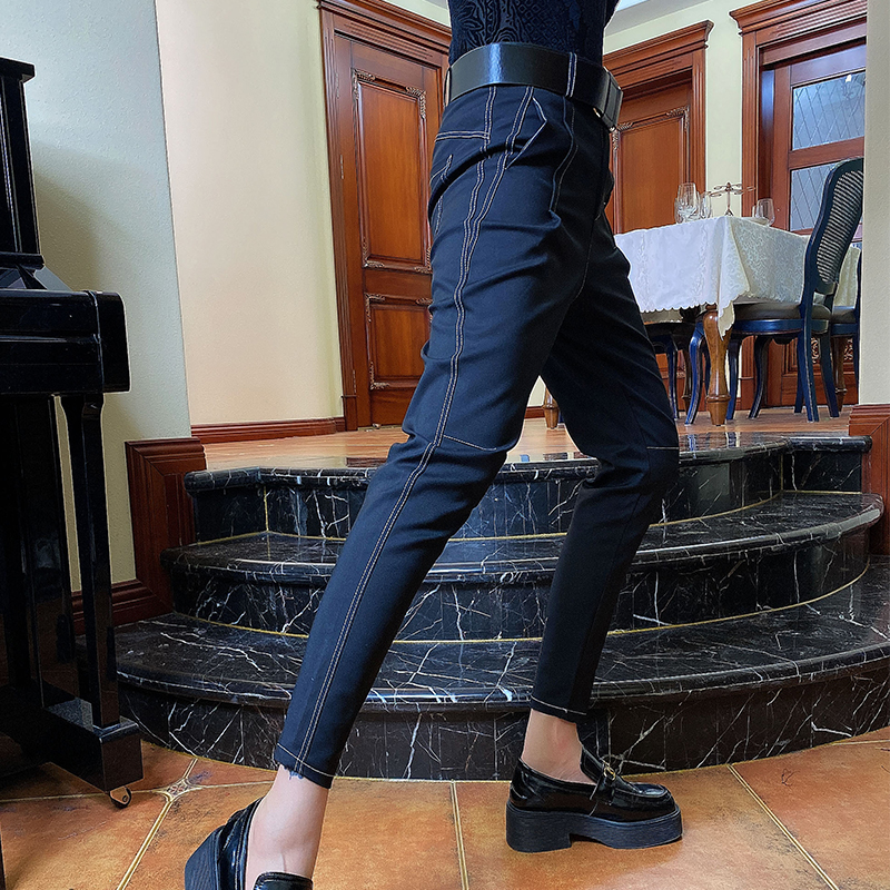 黑色裤子女春季新款显瘦高腰韩版工装裤职业小脚裤西裤女裤直筒裤