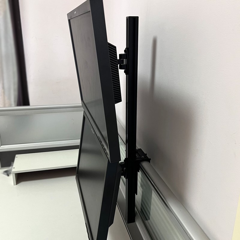 工位屏风显示器挂架上下双屏显示屏幕支架电脑屏幕增高架