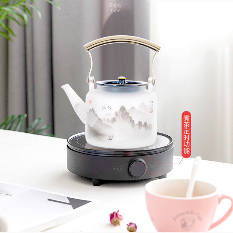 欧德玛电陶炉家用 养生壶电茶炉 烧水定时保温分体小型玻璃煮茶器