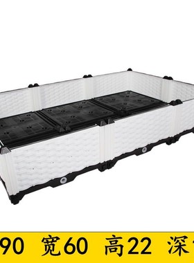 30cm白色种植箱阳台种花塑料花盆长方形种菜盆楼顶种菜箱种植槽