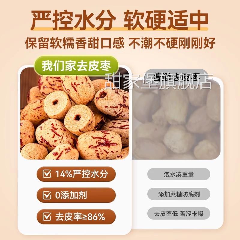 去皮去核红枣新疆无皮无核灰枣特产煲汤大枣免洗脱皮健康休闲零食