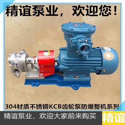 高温电动不锈钢KCB18.3防暴齿轮油泵耐高温油泵汽柴油泵防暴整机