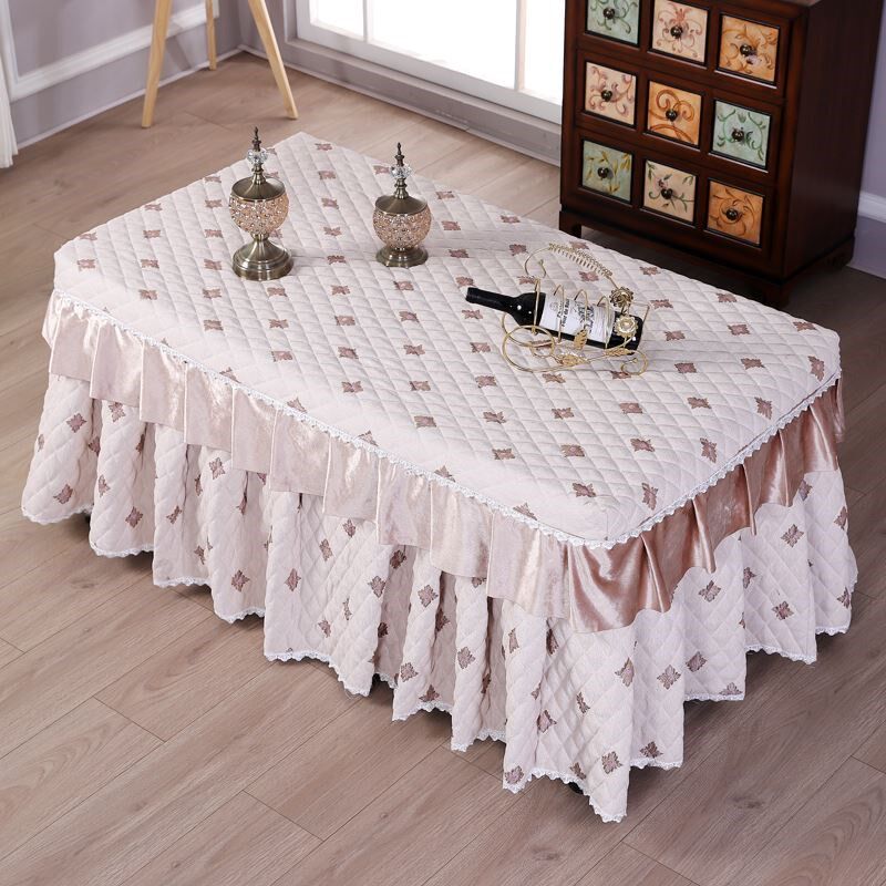 毛绒升降茶几罩套子长方形烤火桌取暖桌烤火罩套电炉火罩套围布艺