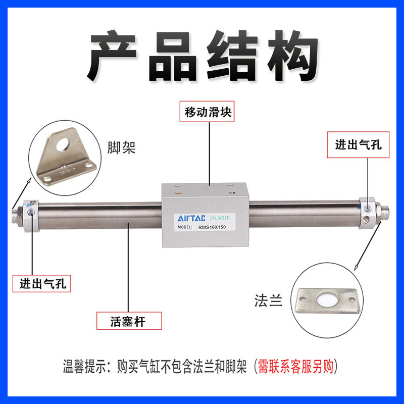 M无杆气缸磁偶式长行程滑台CY2