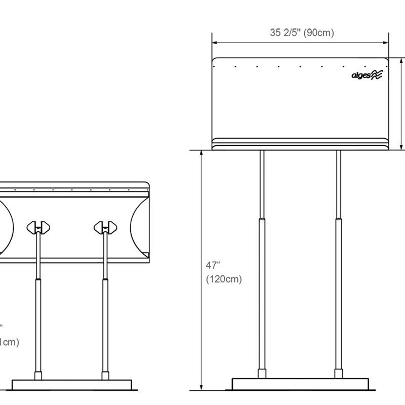 指挥谱台站台欧格思斯Alges双层金属双杆自锁阻尼谱架ACMS100s