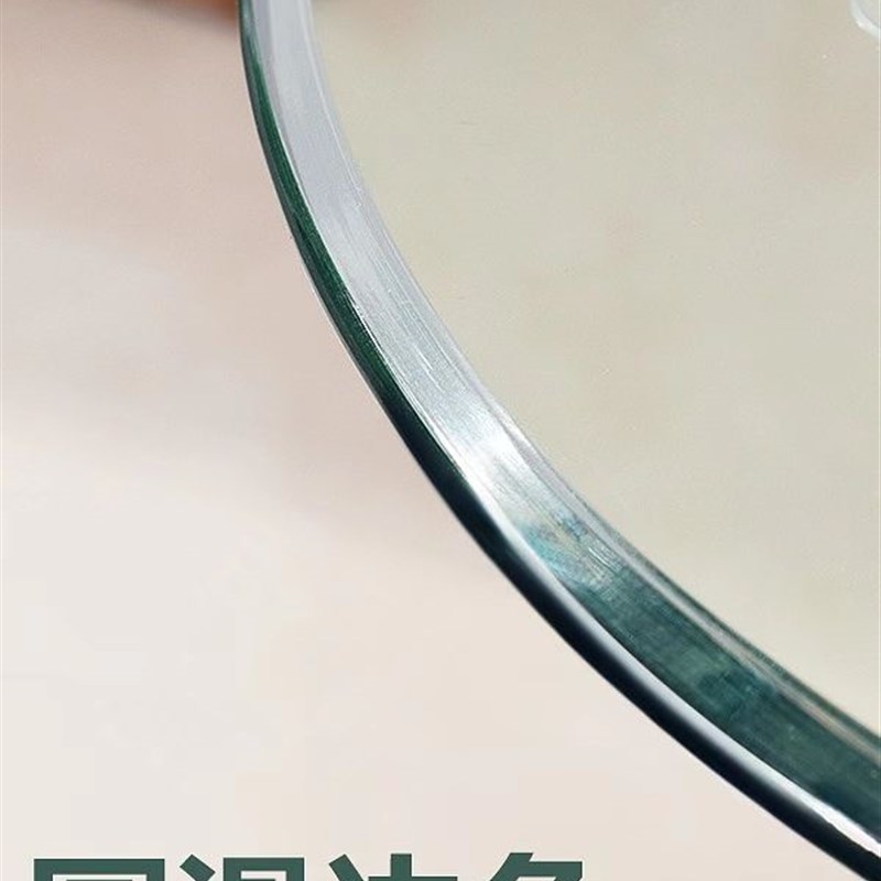 10MM加厚圆形钢化玻璃桌面酒店大圆桌玻璃转盘台面茶几饭桌玻璃面