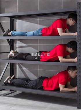 磨砂黑色置物架多层家用阳台地下室仓库房储物架轻型中型仓储货架