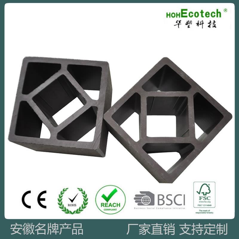 木塑板户外板阳台墙板塑木栏杆立柱120*120装饰室外露台防水围栏