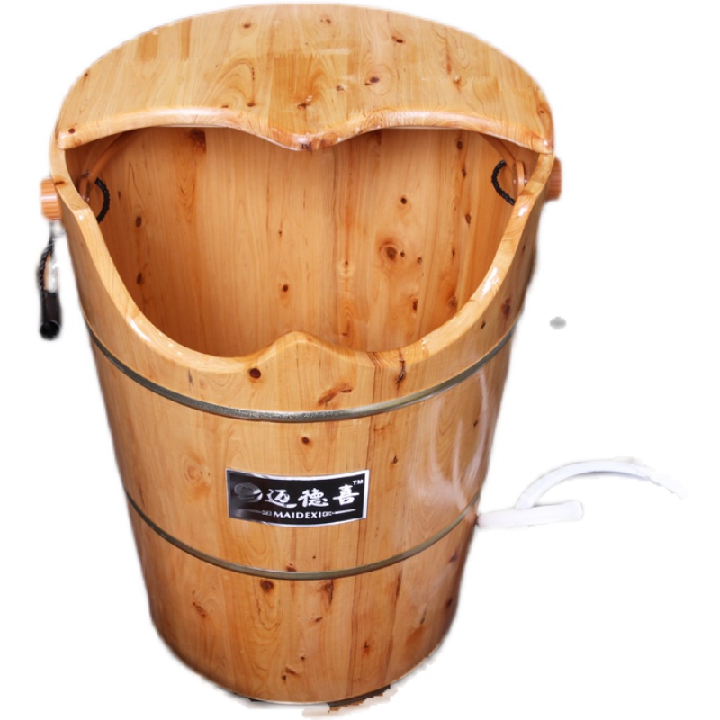 大号熏蒸泡脚桶过小腿足疗木质足浴洗脚盆家用木桶实木恒温加热桶