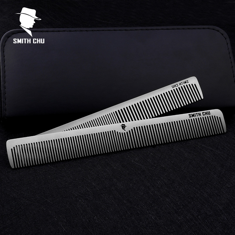 剪发梳子发型师专用男士平头梳美发梳子女发全钢理发梳美发工具薄
