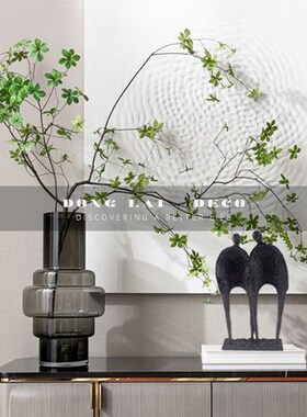 现代创意玻璃花瓶摆件客厅插干鲜花水培器皿样板间售楼处软装