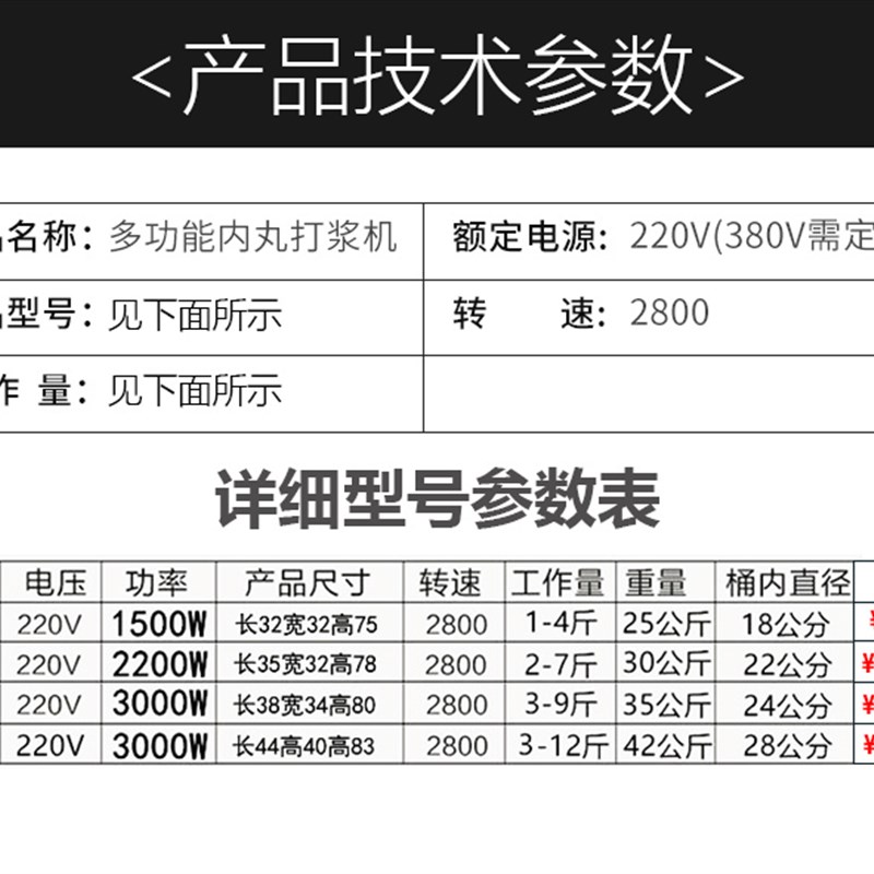 肉丸打浆机商用全自动绞碎肉电动打肉泥机牛肉丸机家用鱼丸机小型
