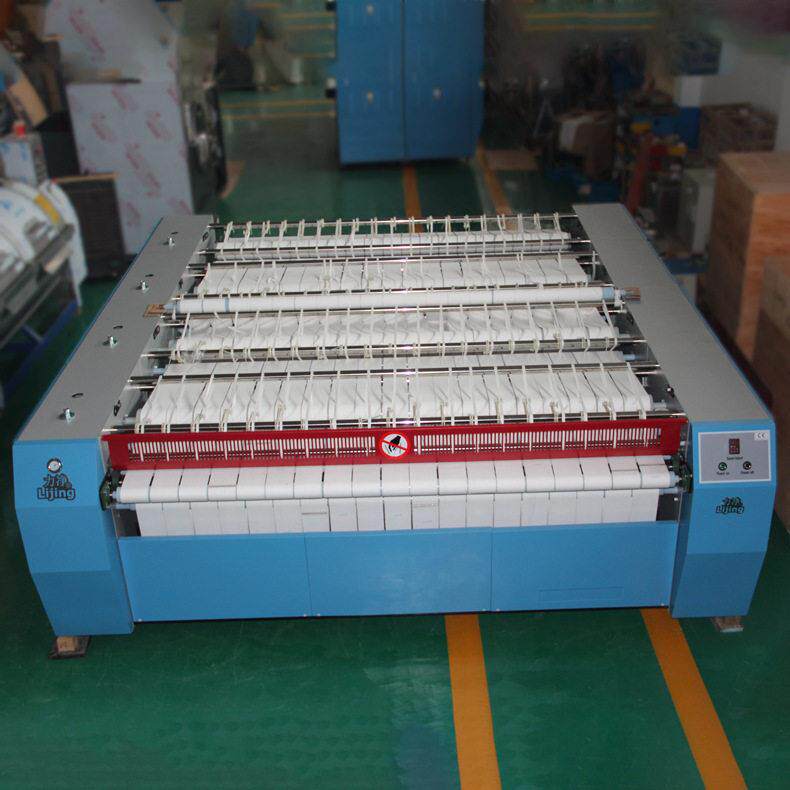 直销双辊四辊六辊工业滚筒烫平机酒店医院床被套熨烫折叠设备