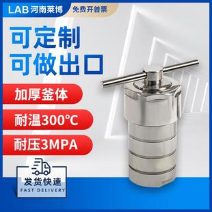 定制水热合成反应釜聚四氟内胆压力溶弹重金属消解罐实验室小试