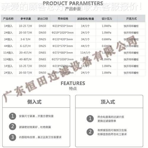非标过定制30不锈钢食品单袋滤滤器食品药业袋式筒4体HT-01工业过