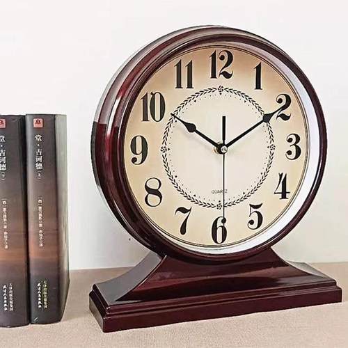 上海复古座钟桌面摆放台式钟表欧式静音台钟客厅卧室创意石英钟