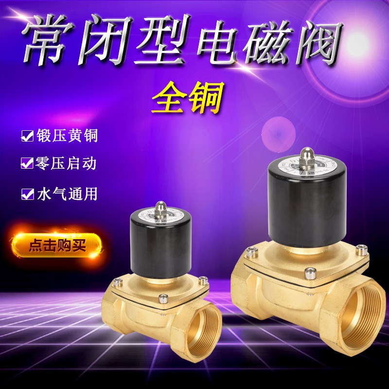 气动水管2w-025-08常开2w160-15电磁220控制阀220v冲水阀2w040-10