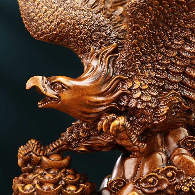 大展宏图老鹰摆件招财聚宝盆大鹏展翅客厅办公室装饰公司开业礼品