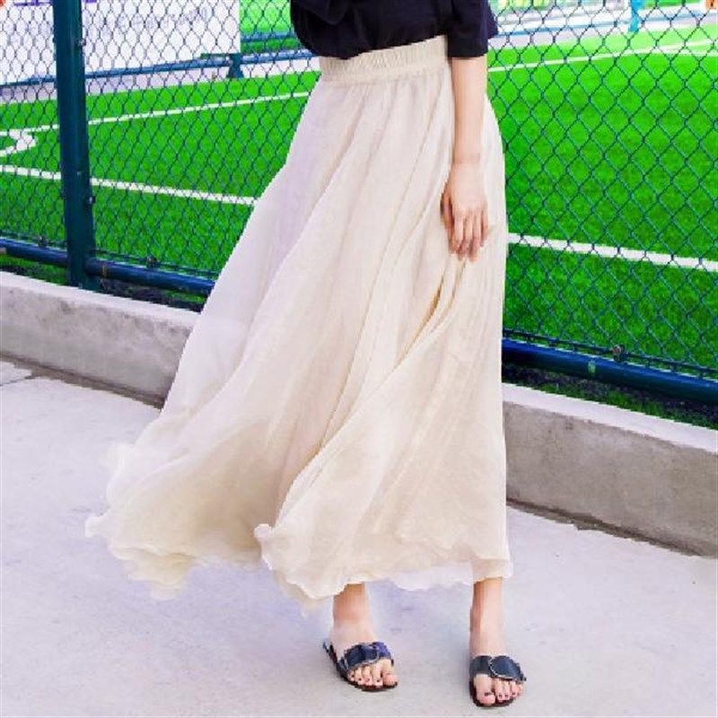 海边拖地长裙仙女8米大摆裙沙滩度假显瘦夏季金丝雪纺半身裙,女装/女士精品,半身裙,淘宝优惠券,粉丝福利购,淘宝优惠卷
