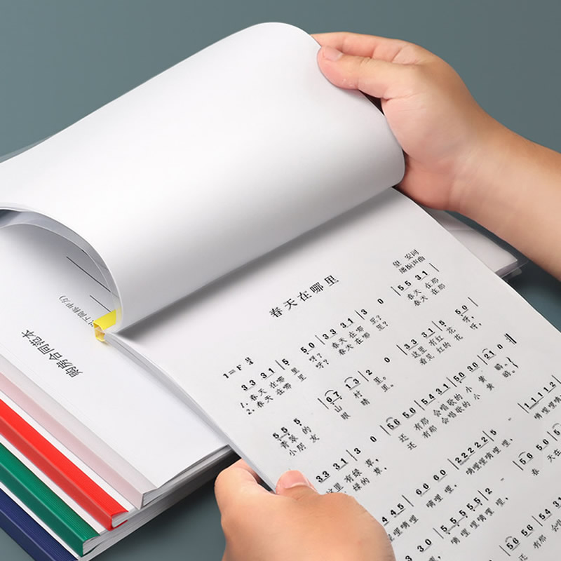 横版抽杆夹加厚100张透明拉杆文件夹大容量16k上翻作文本夹B5夹子