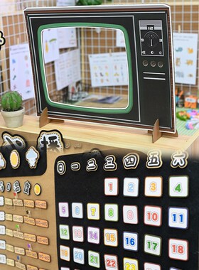 幼儿园环创材料主题墙面装饰成品小小播报员班级文化墙贴区角区域