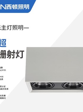 西顿格栅射灯LED嵌入式家用客厅过道cob单头双头斗胆灯CES811F-M