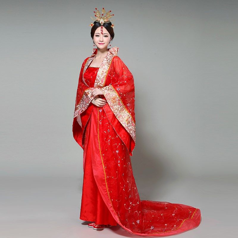 唐朝贵妃古装拖尾轻纱仙女宫廷舞台走秀演出服成人女COS摄影服装,女装/女士精品,民族服装/舞台装,淘宝优惠券,粉丝福利购,淘宝优惠卷